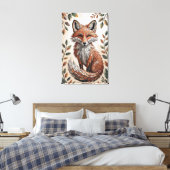 Terracotta Bos Mozaïek Vos Canvas Afdruk (Insitu (Slaapkamer))