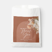 Terracotta botanica moderne pamapgras bedankzakje (Voorkant)