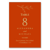 Terracotta Botanical Christian Wedding    Kaart (Voorkant)