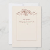 Terracotta Botanical Daisy Garden Wedding Bedankkaart (Achterkant)