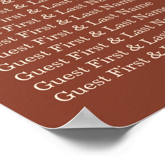 Terracotta Botanical Floral Welcome Wedding Poster (Hoek)