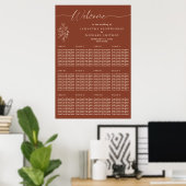 Terracotta Botanical Floral Welcome Wedding Poster (Thuiskantoor)