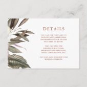 Terracotta Botanical Gastinformatie Informatiekaartje (Voorkant)