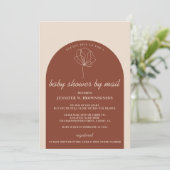 Terracotta Botanical Mail Virtual Baby shower Kaart (Staand voorkant)