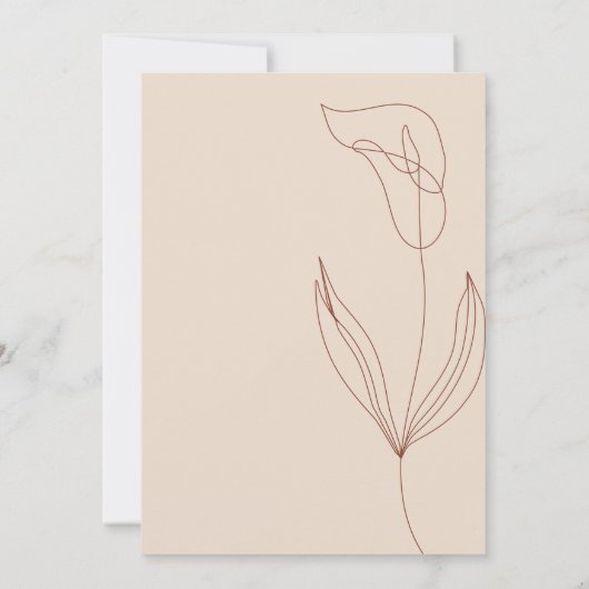 Terracotta Botanical Mail Virtual Baby shower Kaart (Achterkant)