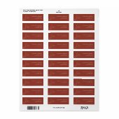 Terracotta Botanical Modern Return Address Label (Full Sheet)