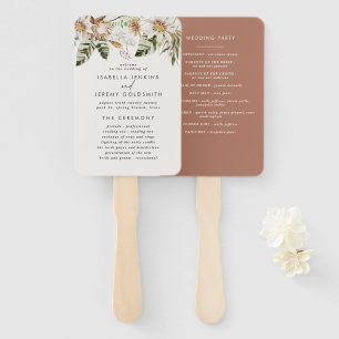 Terracotta botanical rustic elegant modern handwaaier