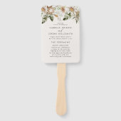 Terracotta botanical rustic elegant modern handwaaier (Voorkant)