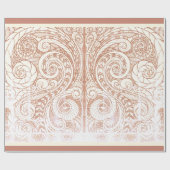 Terracotta Botanical Swirl Cadeaupapier (Vlak)