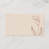 Terracotta Botanical Theme Boho brengt een boek me Informatiekaartje (Achterkant)