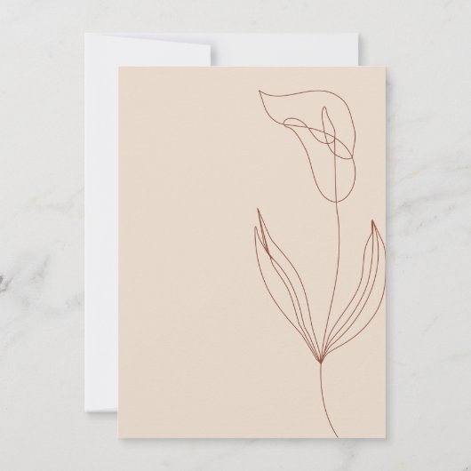 Terracotta Botanisch Eenvoudig Boho Bedankkaart (Achterkant)