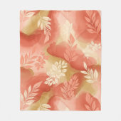Terracotta Botanisch - Warm Aardse Bloem Fleece Deken (Voorkant)