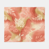 Terracotta Botanisch - Warm Aardse Bloem Fleece Deken (Voorkant (Horizontaal))