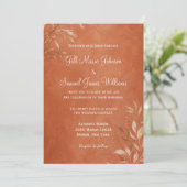 Terracotta Botanisch Warme Boho Kaart (Staand voorkant)