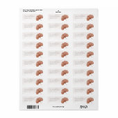Terracotta Botanische Ginkgo Bruiloft Etiket (Full Sheet)