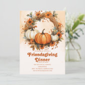terracotta botanische herfst tonen Friendsgiving Kaart (Staand voorkant)
