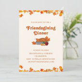 terracotta botanische herfst tonen Friendsgiving Kaart (Staand voorkant)