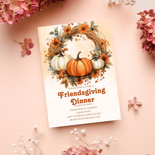 terracotta botanische herfst tonen Friendsgiving Kaart