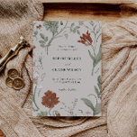 Terracotta  botanische huwelijksuitnodiging kaart<br><div class="desc">Deze botanische huwelijksuitnodiging combineert tijdloze elegantie met moderne trends, met handgetekende bloemillustraties in warme terracotta en neutrale tinten. Geïnspireerd door de schoonheid van de natuur, is dit ontwerp ideaal voor koppels die een verfijnde maar uitnodigende toon willen zetten voor hun speciale dag. De combinatie van delicate bloemen en aardse kleuren...</div>