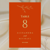 Terracotta botanische minimalistische bruiloft kaart