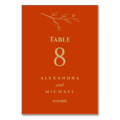 Terracotta botanische minimalistische bruiloft kaart (Voorkant)