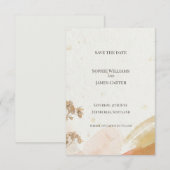 Terracotta Botanische Save the Date Kaart (Voorkant / Achterkant)