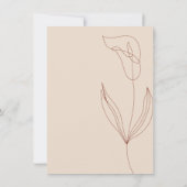 Terracotta Botanische Simple Boho Bedankkaart (Achterkant)