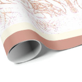 Terracotta botanische swirl cadeaupapier (Rol Hoek)