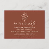 Terracotta Bouquet Boho Botanicals sla onze datum  Informatiekaartje (Voorkant)