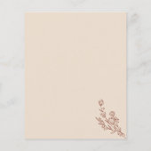 Terracotta Bouquet Botanical Budget Baby shower Flyer (Achterkant)