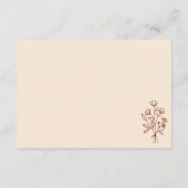 Terracotta Bouquet Herfst Boho Botanical Dank u we Informatiekaartje (Achterkant)