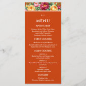 Terracotta Bourgogne Gele Bloemen Huwelijk Menu