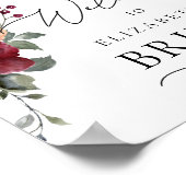 Terracotta Bourgondië Floral Vrijgezellenfeest Wel Poster (Hoek)