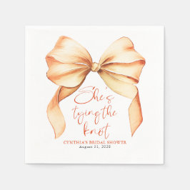 Terracotta Bow She's Tying the Knot Bridal Shower Servet