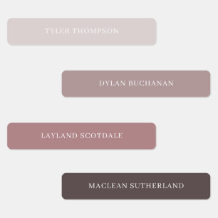 Terracotta Boys Typografie Waterdichte School Labels