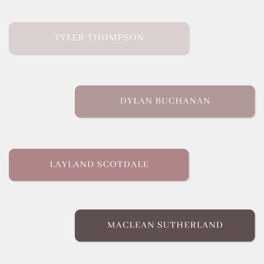 Terracotta Boys Typografie Waterdichte School Labels (Groep)