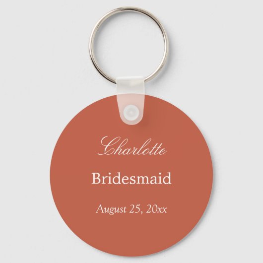 Terracotta Bridesmaid Dank u Sleutelhanger (Voorkant)
