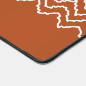 Terracotta Brown Squiggly Chevron Zigzag Pattern Bureaumat (Hoek)