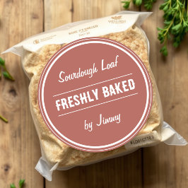 Terracotta Brown | vers gebakken door Ronde Sticker