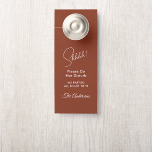 Terracotta Brown Wedding White Deurhanger