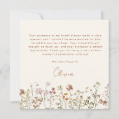 Terracotta Bruidsboeket Bruidsmeisjesfeest Bedankkaart (Achterkant)