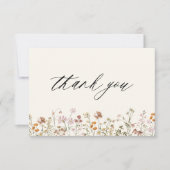 Terracotta Bruidsboeket Bruiloftfeest Bedankkaart (Voorkant)