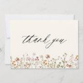 Terracotta Bruidsboeket Bruiloftfeest Bedankkaart (Voorkant)