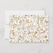 Terracotta Bruidsboeket Bruiloftfeest Bedankkaart (Achterkant)