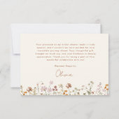 Terracotta Bruidsboeket Bruiloftfeest Bedankkaart (Achterkant)