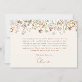 Terracotta Bruidsboeket Bruiloftfeest Bedankkaart (Achterkant)