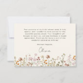 Terracotta Bruidsboeket Bruiloftsfeest Bedankkaart (Achterkant)