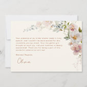 Terracotta Bruidsboeket Bruiloftsontbijt Bedankkaart (Achterkant)