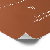 Terracotta Bruidschatten Bord, Boho Bruidschatten  Poster (Hoek)