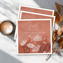 Terracotta Bruidsfeest Servet 'Fall in Love'